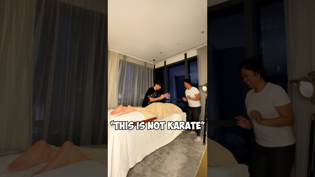 Keemokazi get’s revenge on his mom during her massage😂