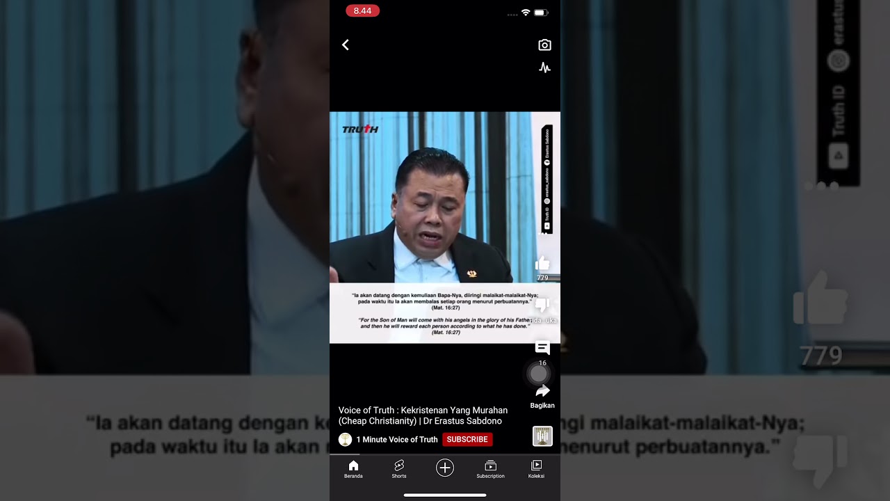 Kekristenan yang murahan Ps. Erastus Sabdono