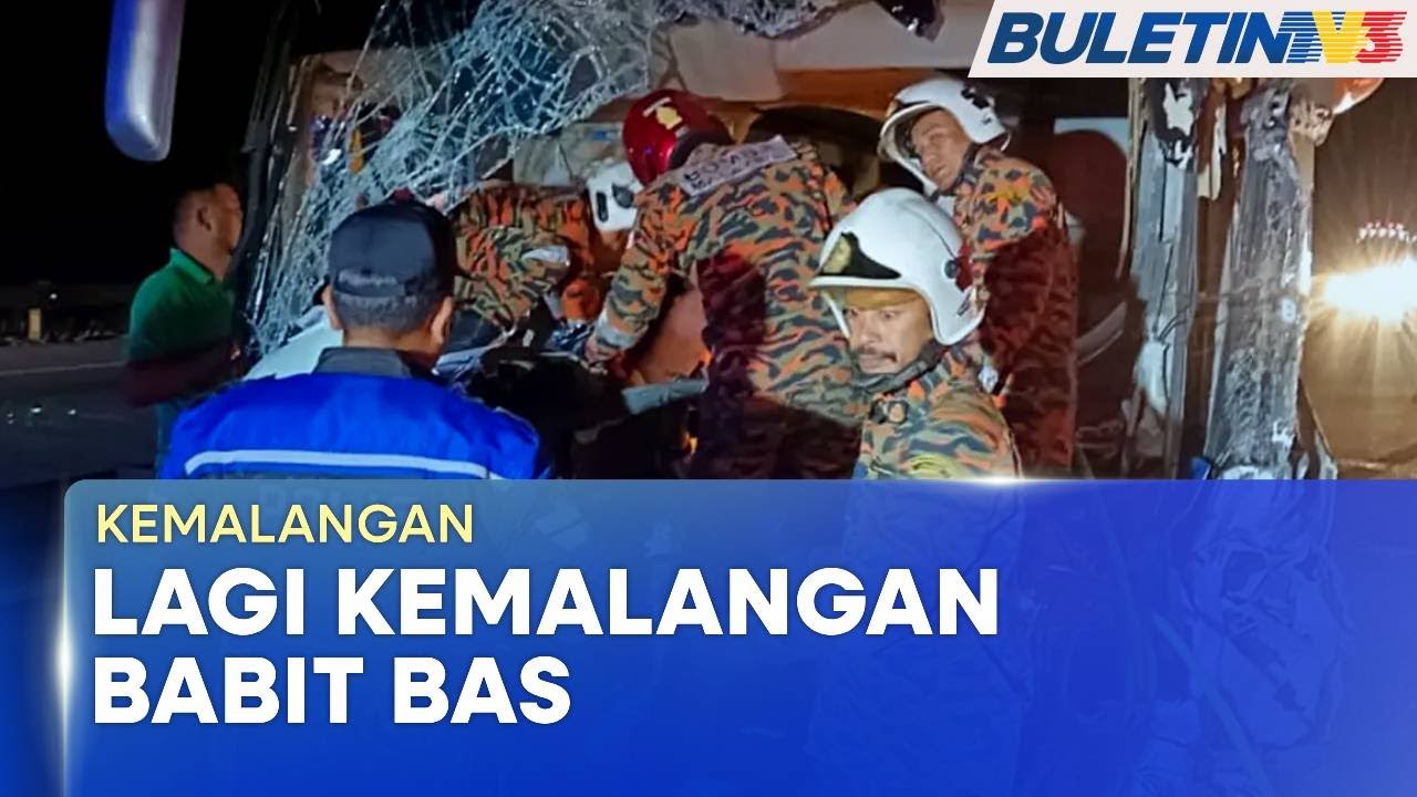 KEMALANGAN | 9 Penumpang Selamat, Bas Dua Tingkat Langgar Lori Tunda