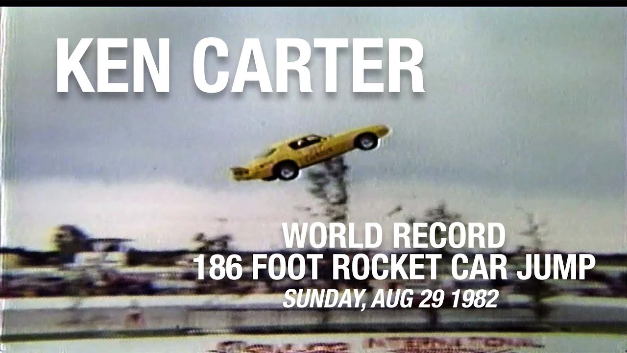Ken Carter: World Record rocket car ramp to ramp jump - Sunday, Aug 29 1982