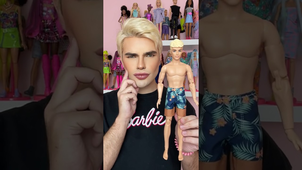 Ken da Barbie com look vermelho e azul ❤️💙 #barbie