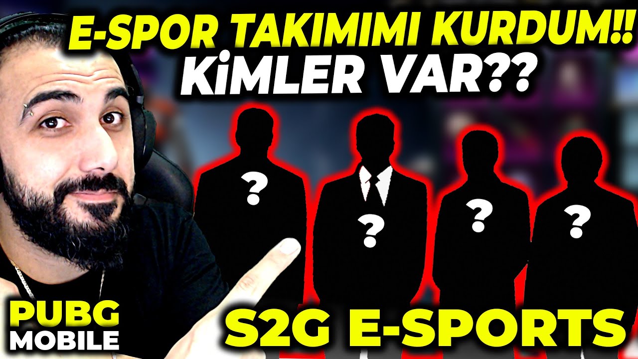 KENDİ E-SPOR TAKIMIMI KURDUM!! EFSANE İSİMLER?? | PUBG MOBILE