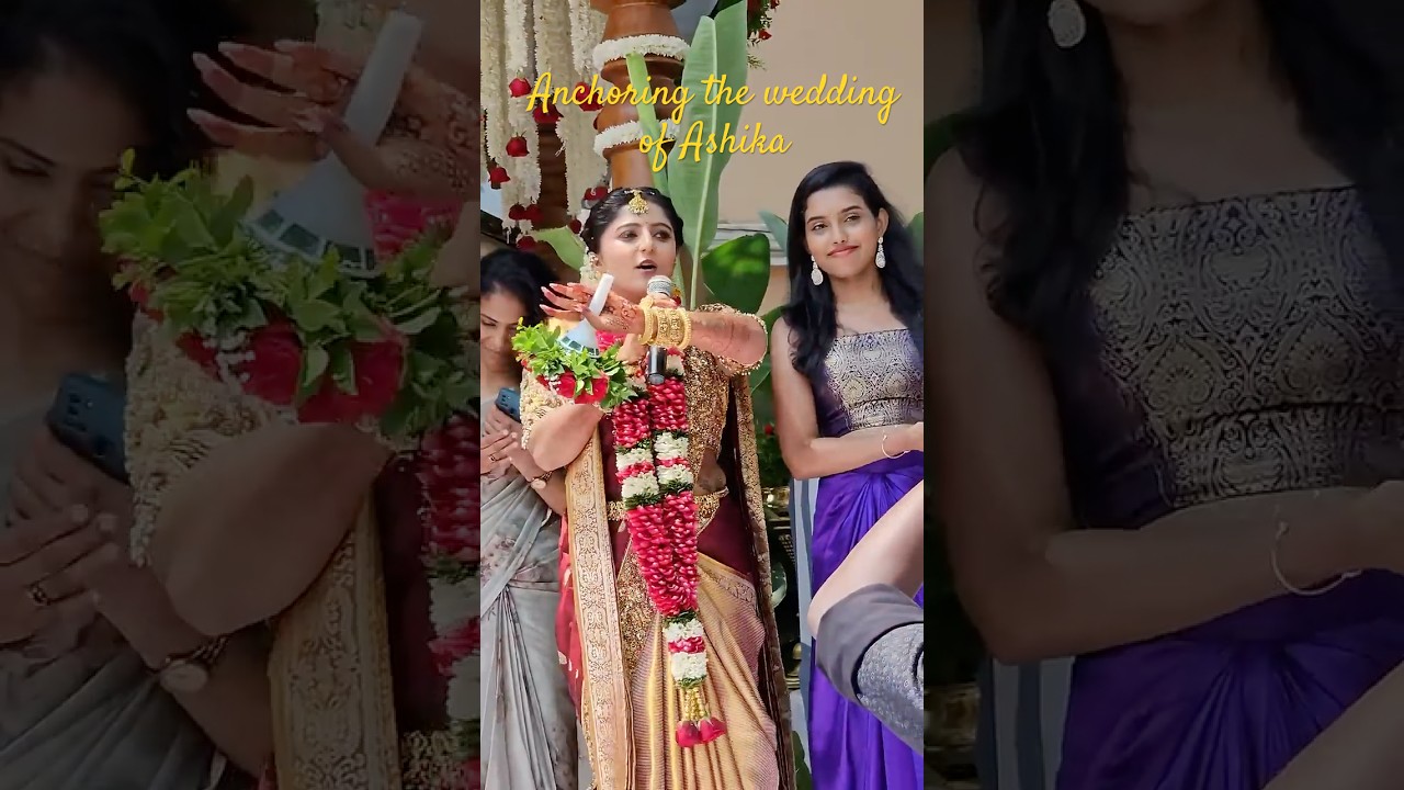 Kerala traditional wedding anchoring💜Malayalam actress Ashika Asokan.