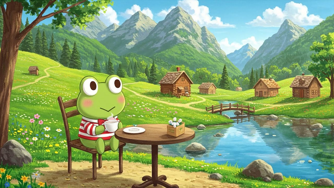 Keroppi's Morning Spring Coffee 🌸☕Soft Lofi Chill 🌼Calm Lofi for Work & Focus 🎧 [ Chill Mix ]