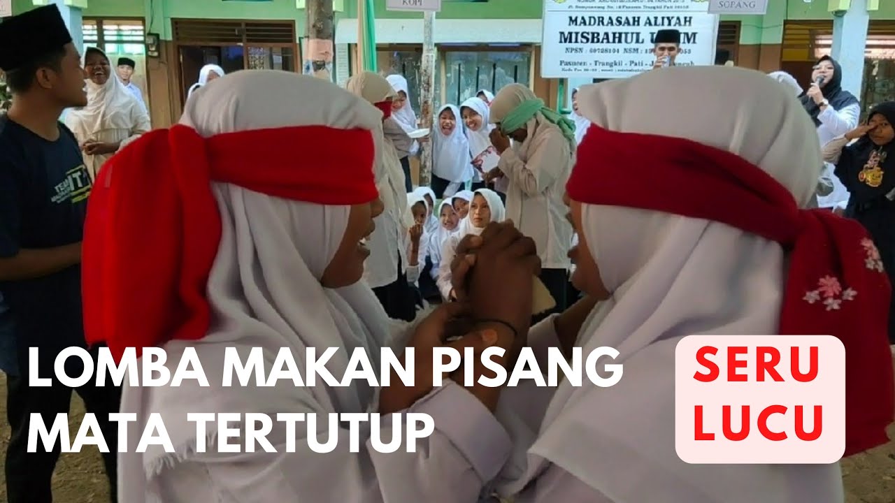 KESERUAN LOMBA MAKAN PISANG DENGAN MATA TERTUTUP || HUT MMU KE 59