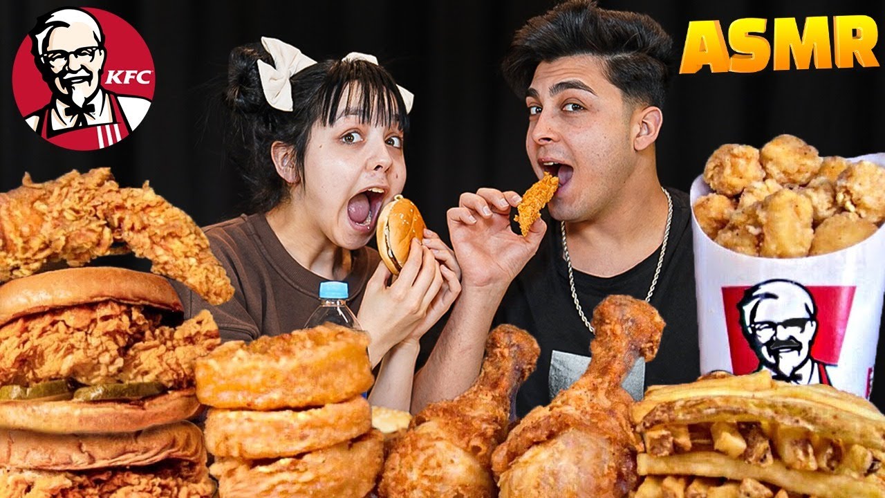 KFC ASMR | ÇITIR TAVUK, BUT, COLESLAW, DOUBLE ZİNGER BURGER | ASMR MUKBANG