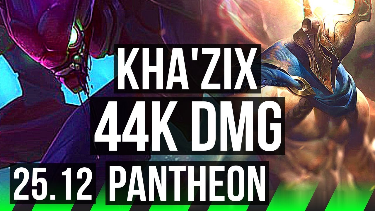 KHA'ZIX vs PANTHEON (JGL) | 26/2/9, 10 solo kills, Legendary, 44k DMG | KR Master | 25.12
