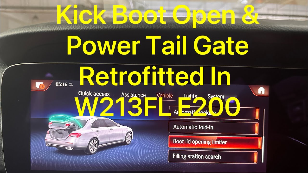 Kick Boot Open & Power Tail Gate Retrofitted In W213FL E200