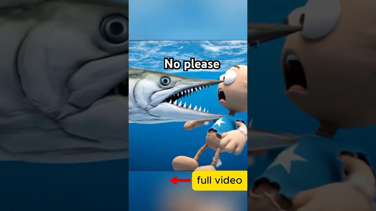 Kick the Buddy Ads Vs Barracuda fish - Cartoon Animation #kickthebuddy #shorts