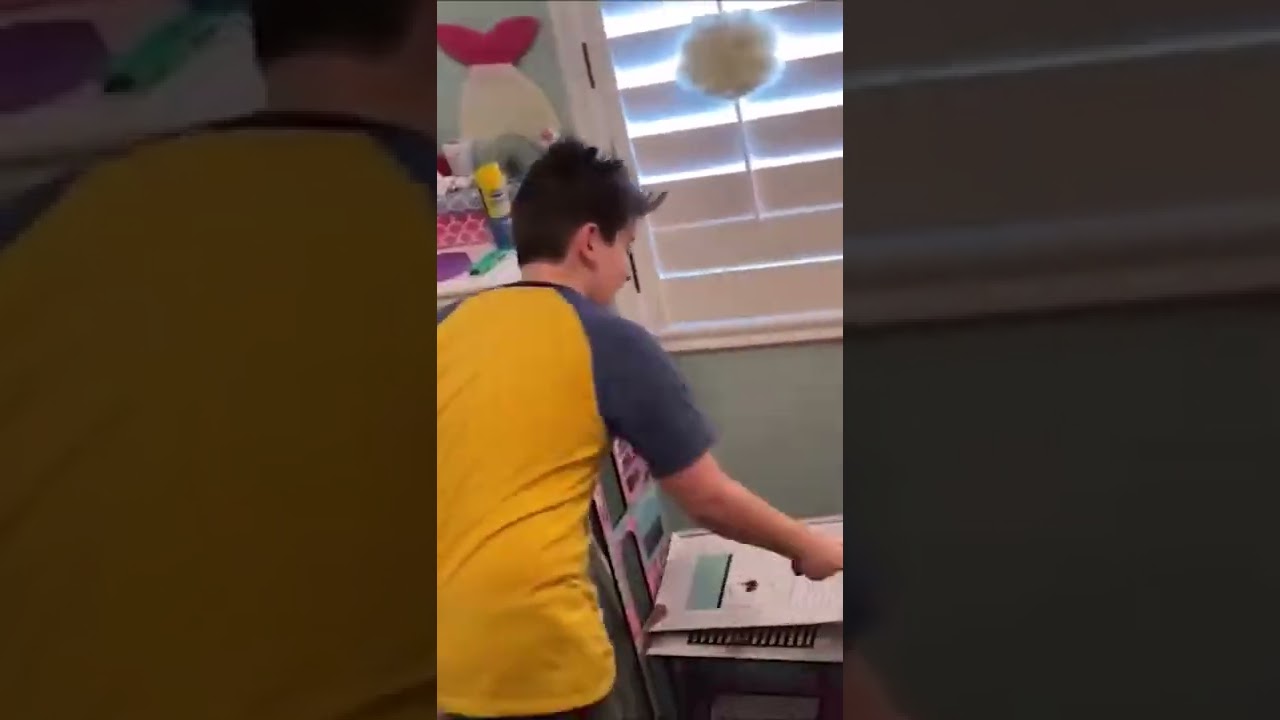 Kid Breaks His Sister's New Dollhouse! Spanked by Mom....#shorts #shortsfeed #shortsyoutube