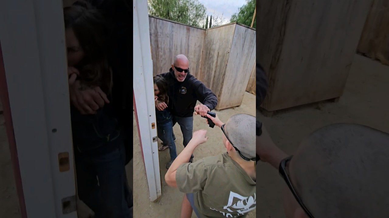 Kid with Knife vs. Man with Gun #instructional #training #airsoft not real
