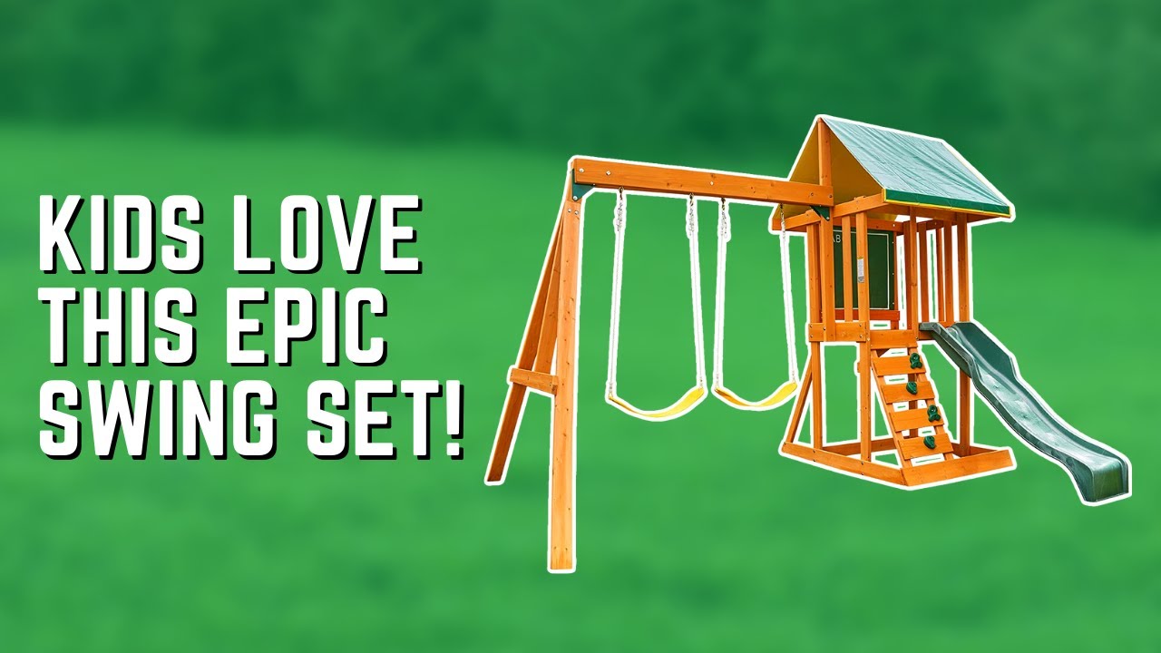 KidKraft Appleton Wooden Swing Set Assembly and Review - Kids Jump for Joy!