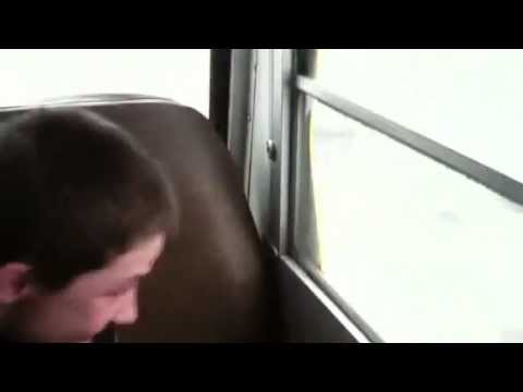 Kids Breaks Bus Window With Head