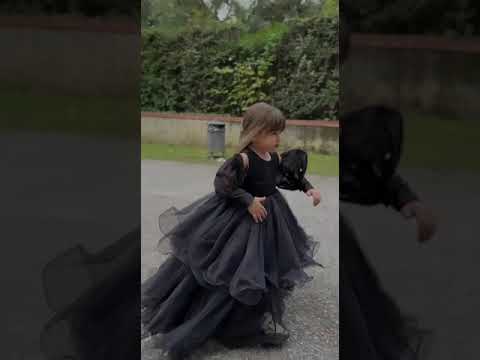 kids model black frock