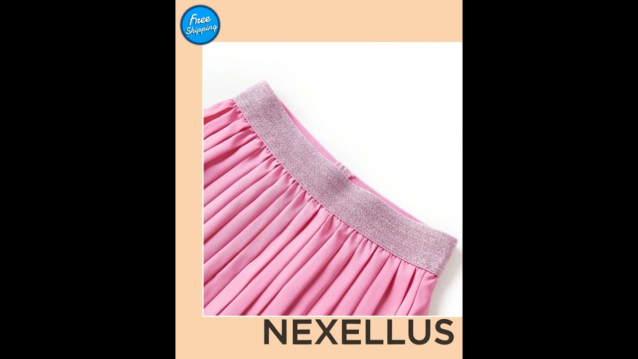 Kids' Pleated Skirt Pink 104