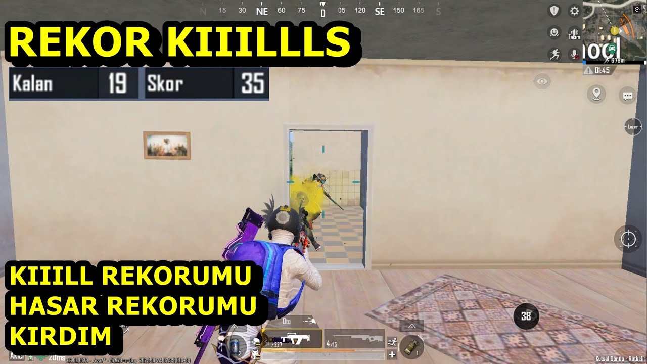 KIILLL VE HASAR REKORUMU KIRDIM ! BU MAÇI  İZLEYENLER ÇOK ŞANSLI BATUR GAME SOLO SQUAD PUBG MOBİLE