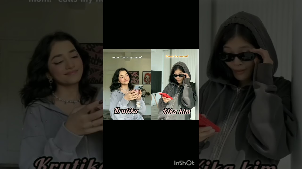 Kika Kim vs Krutika 😎💕 who like you? #themermaidscales #kikakim #trending #funny #shorts