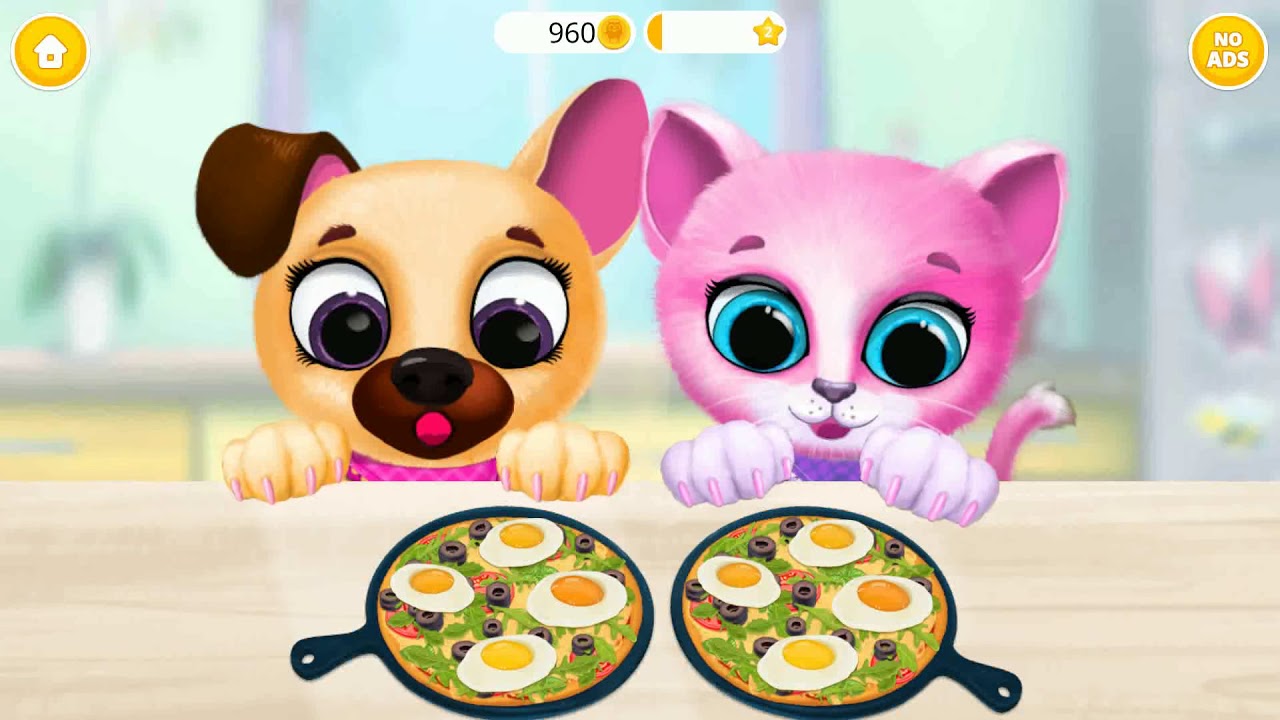 Kiki & Fifi Pet Friends - Virtual Cat & Dog Care / Android Gameplay / Video for Children / for Kids