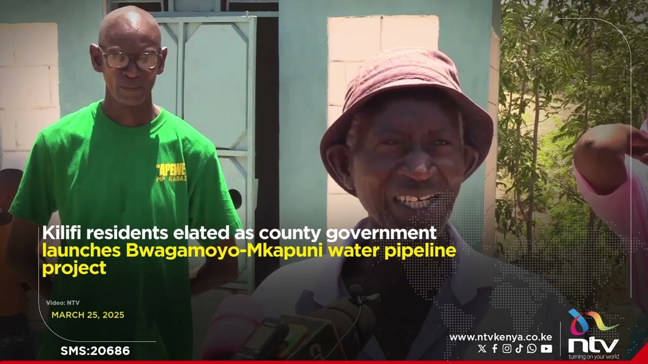 Kilifi residents elated as county government launches Bwagamoyo-Mkapuni water pipeline project