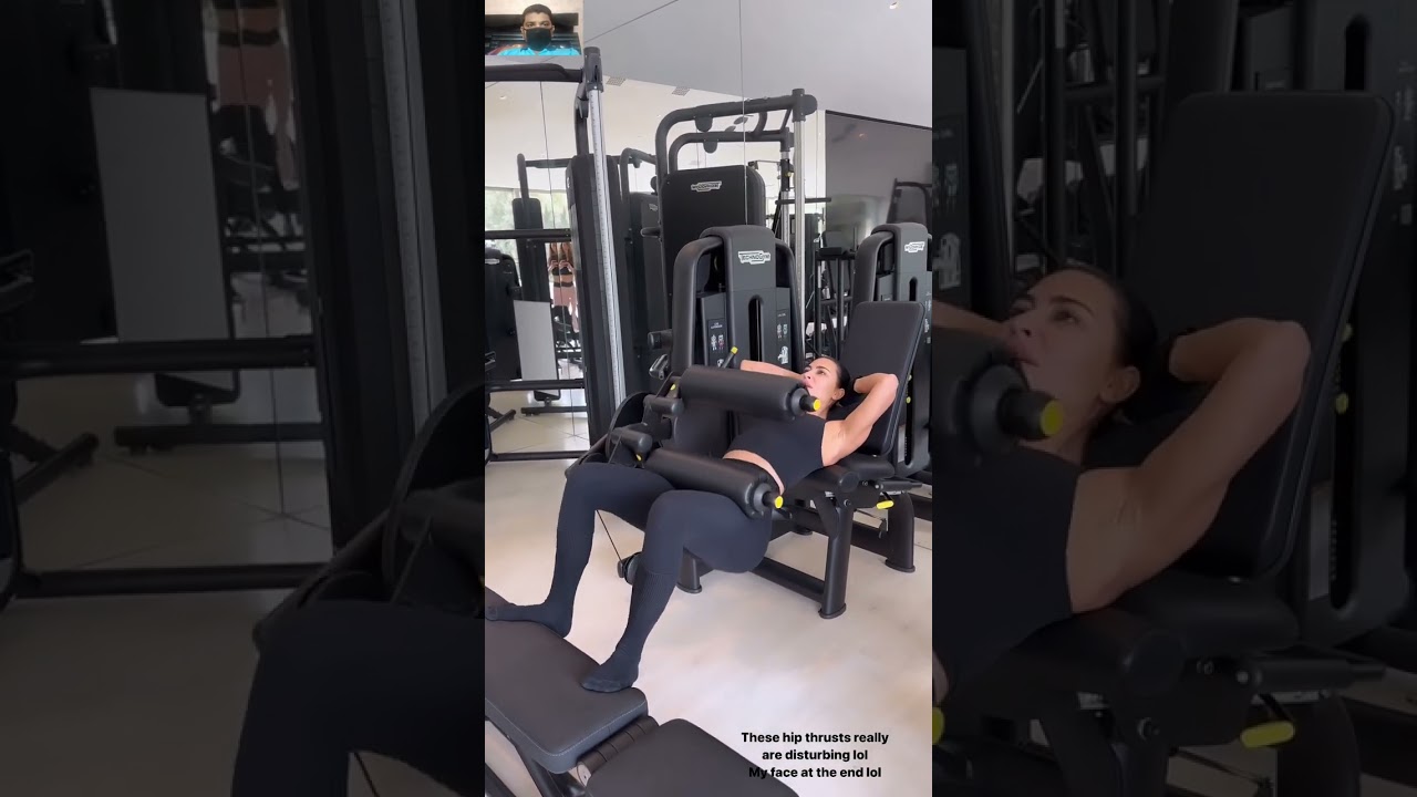 Kim Kardashian hard hip thrust