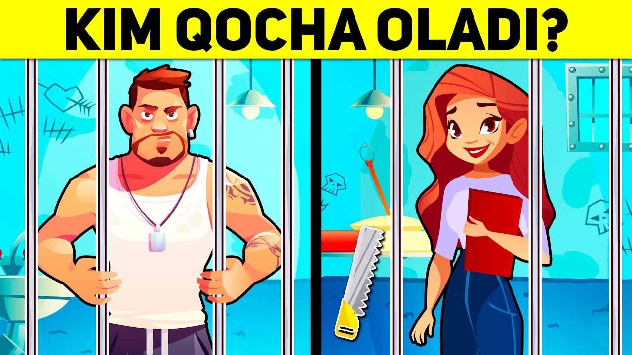 KIM QOCHA OLADI? YANGICHA MANTIQIY SAVOLLAR TO'PLAMI SIZ NECHTASIGA TO'G'RI JAVOB BERA OLASIZ?