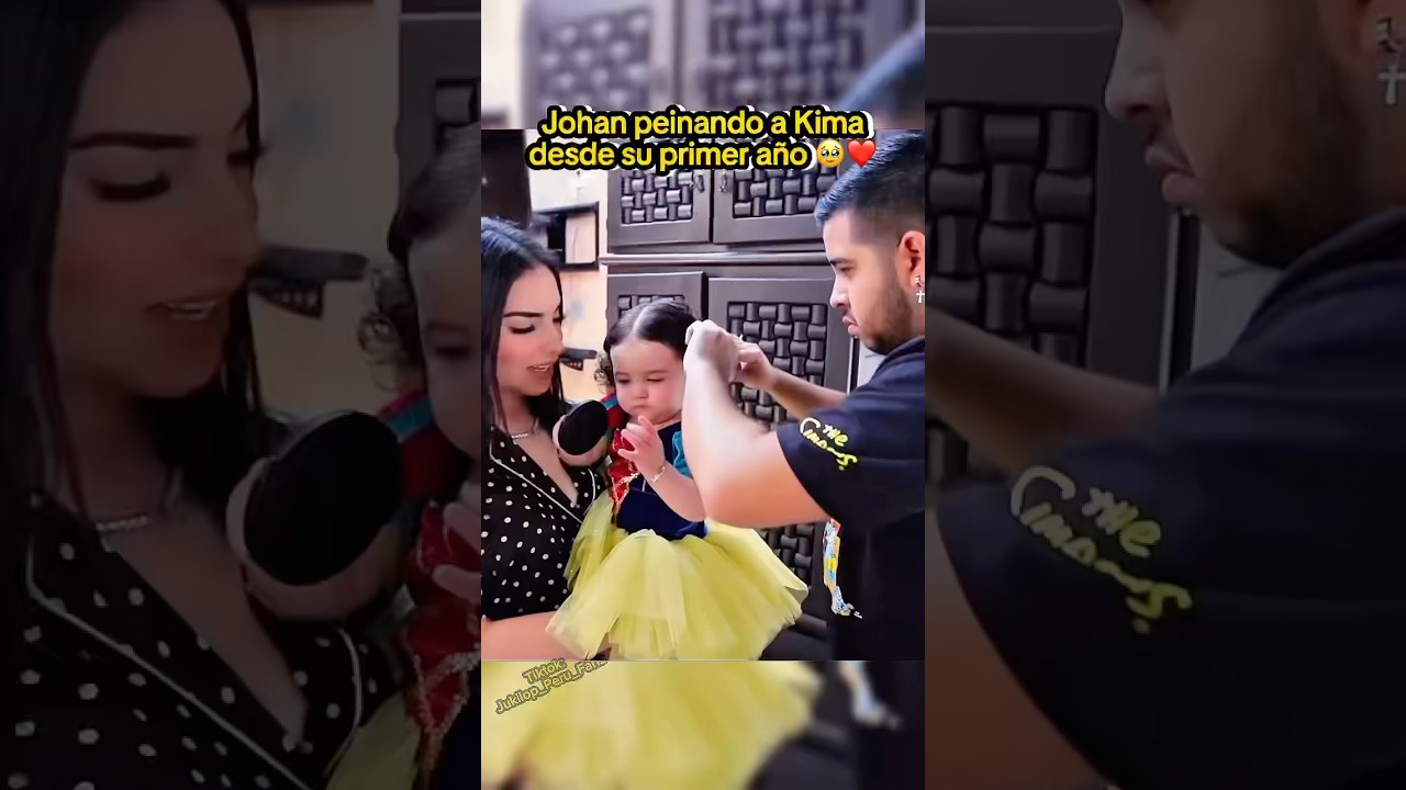 KIMA SE PEINA CON JOHAN DESDE SU PRIMER AÑITO 🥹❤️ | #jukilop #shorts #kimberlyloaiza