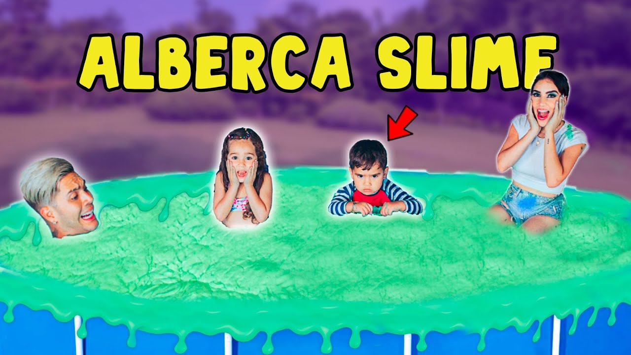 KIMA Y JUANITO LLENARON LA ALBERCA DE SLIME 😱 Jukilop | Kimberly Loaiza