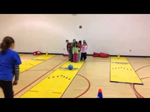 Kindergarten bowling pins