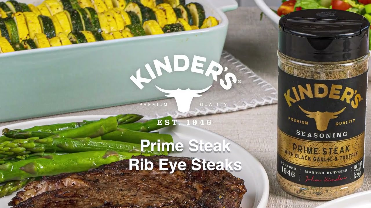 Kinder's Prime Steak Seasoning: Grilled Prime Ribeye Cap Steaks