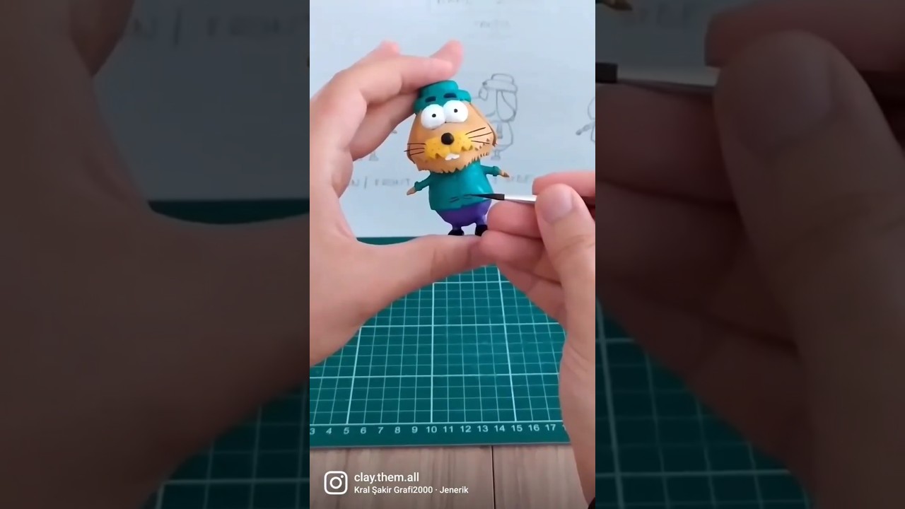 King Shakir | Scabies Tanju Polymer Clay Figure 🐶 #shorts