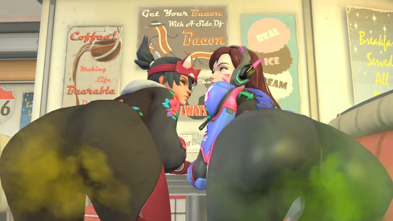 Kiriko & D.va farting (Кирико и Dva пердят)