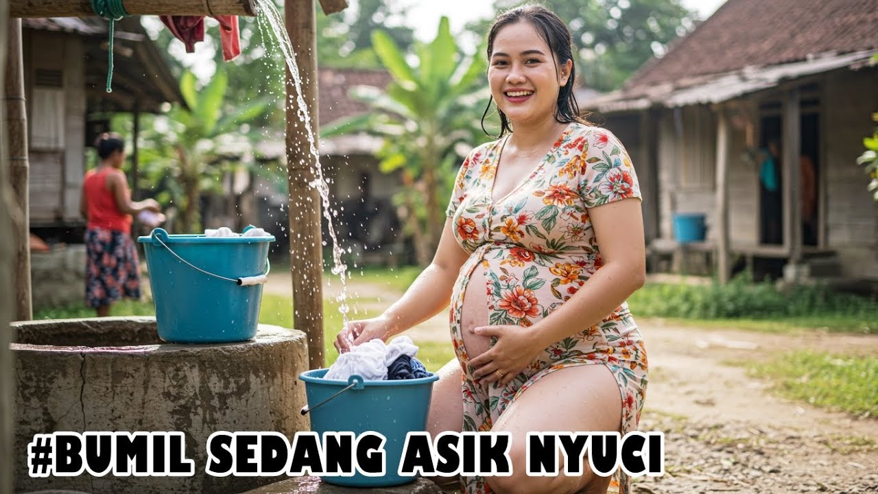 KISAH BUMIL DENGAN AKTIFITAS MENCUCI DITENGAH KAMPUNG