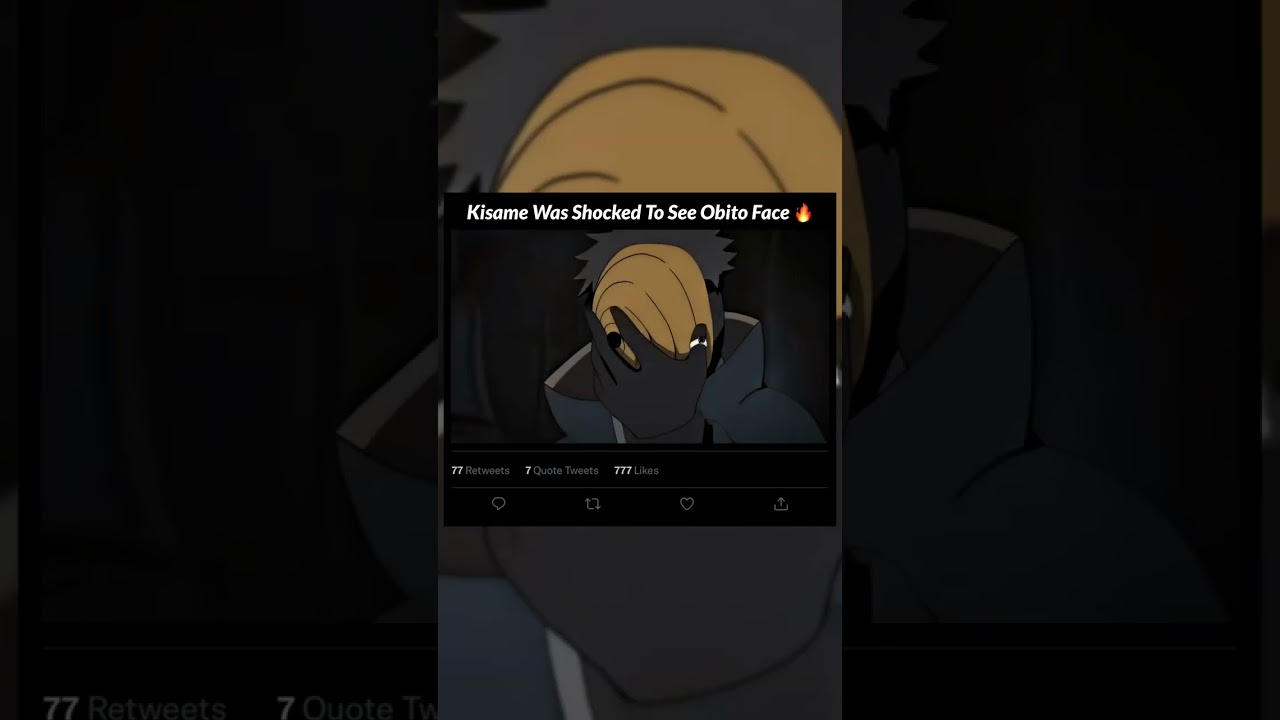 Kisame Was Shocked To See Obito Face 🔥 #naruto #anime