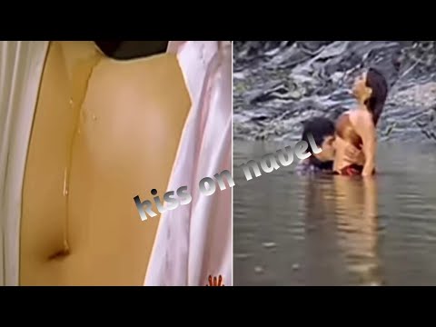 Kiss on south Indian heroine navel