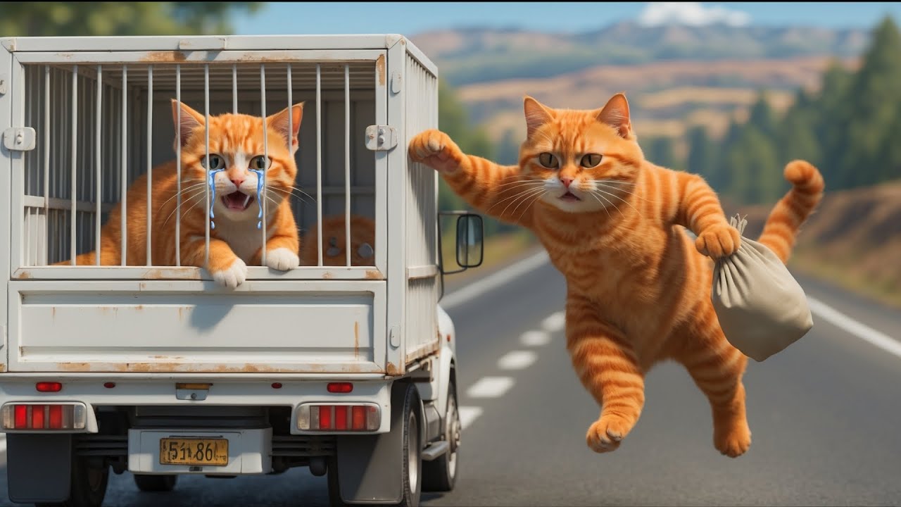 Kitten in Danger! Ginger Mom Cat Risks Everything to Save Her Baby 🐱💔👩‍👧