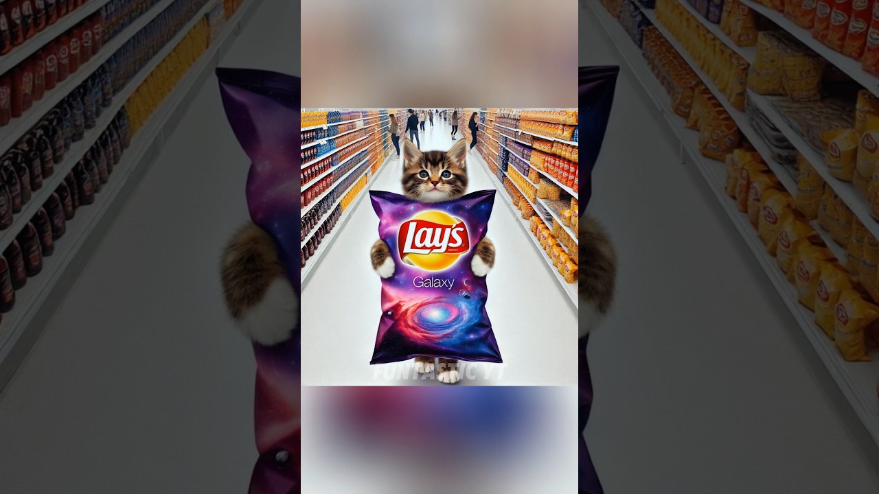 Kitten wants Galaxy Lays! #cats #cutecat #funny #catlovers