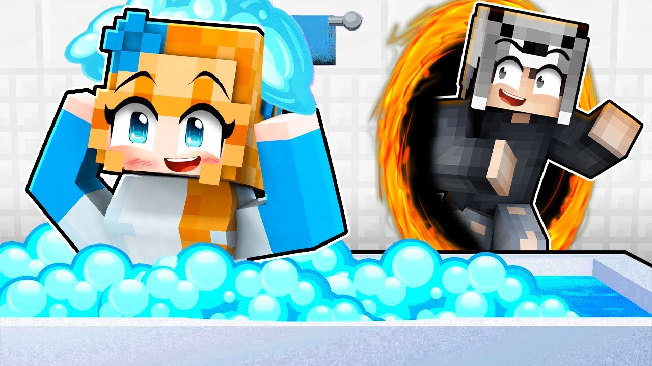KIZ HAYRANIMI PORTAL SİLAHIYLA GİZLİCE İZLEDİM 😱 - Minecraft
