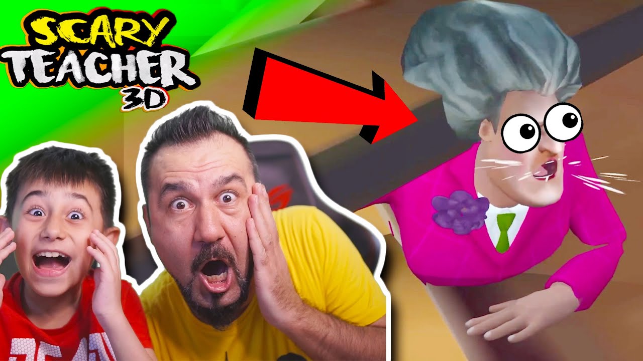 KIZGIN ÖĞRETMEN AĞAÇ EVDEN DÜŞTÜ! | (sesegel çocuk) SCARY TEACHER 3D OYNUYORUZ!