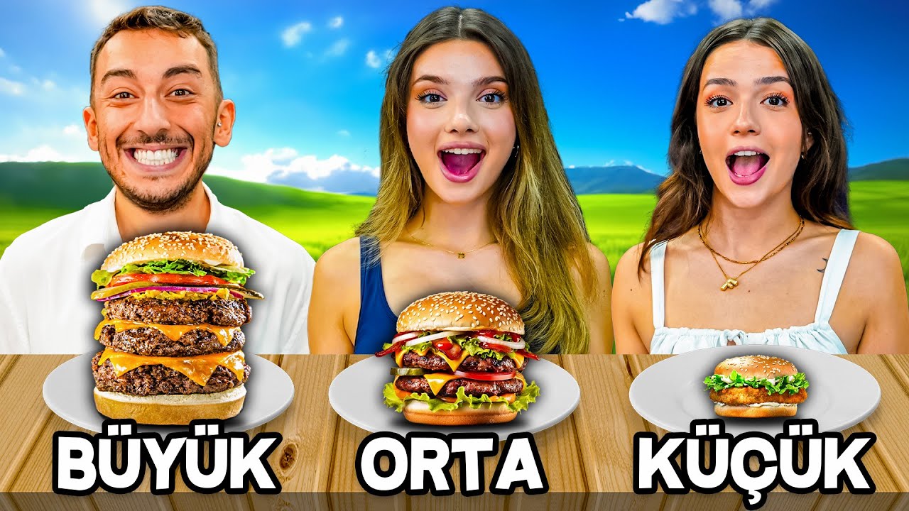 KÜÇÜK ORTA veya BÜYÜK YEMEK YARIŞMASI !? | Sıla Dündar Feride Özdinç Mert Eren Bülbül