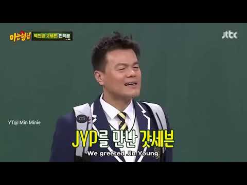 Knowing Bros 118 - GOT7 mimicking how JYP greets Suzy