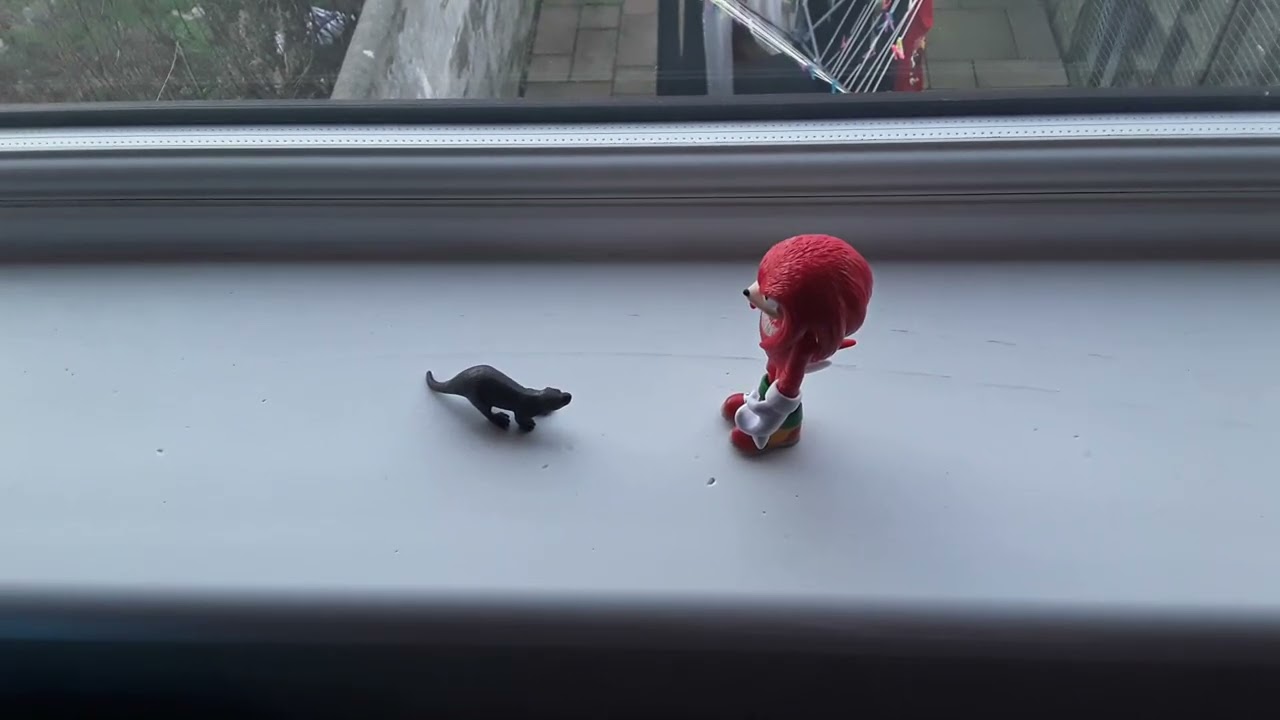 knuckles talking to an otter