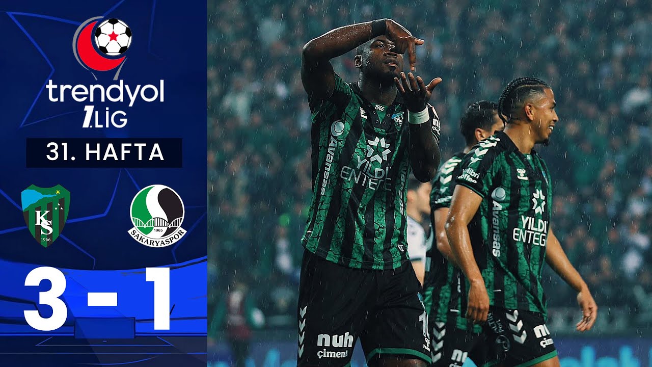 Kocaelispor (3-1) Sakaryaspor - Highlights/Özet | Trendyol 1. Lig - 2024/25