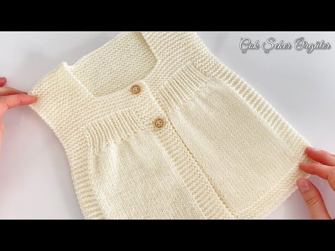 Kolay Kız Bebek Yeleği Yapımı