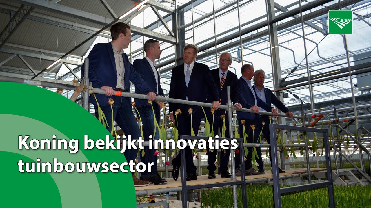 Koning bekijkt innovaties in tuinbouwsector