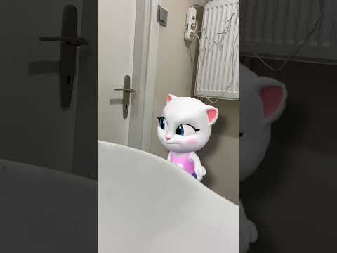 Konuşan Kedi Angela Tuvalete Düşüyor #Shorts