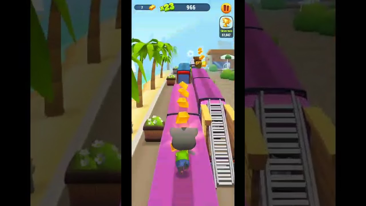 Konuşan kedi Tom altın peşinde oyunu #shorts #game