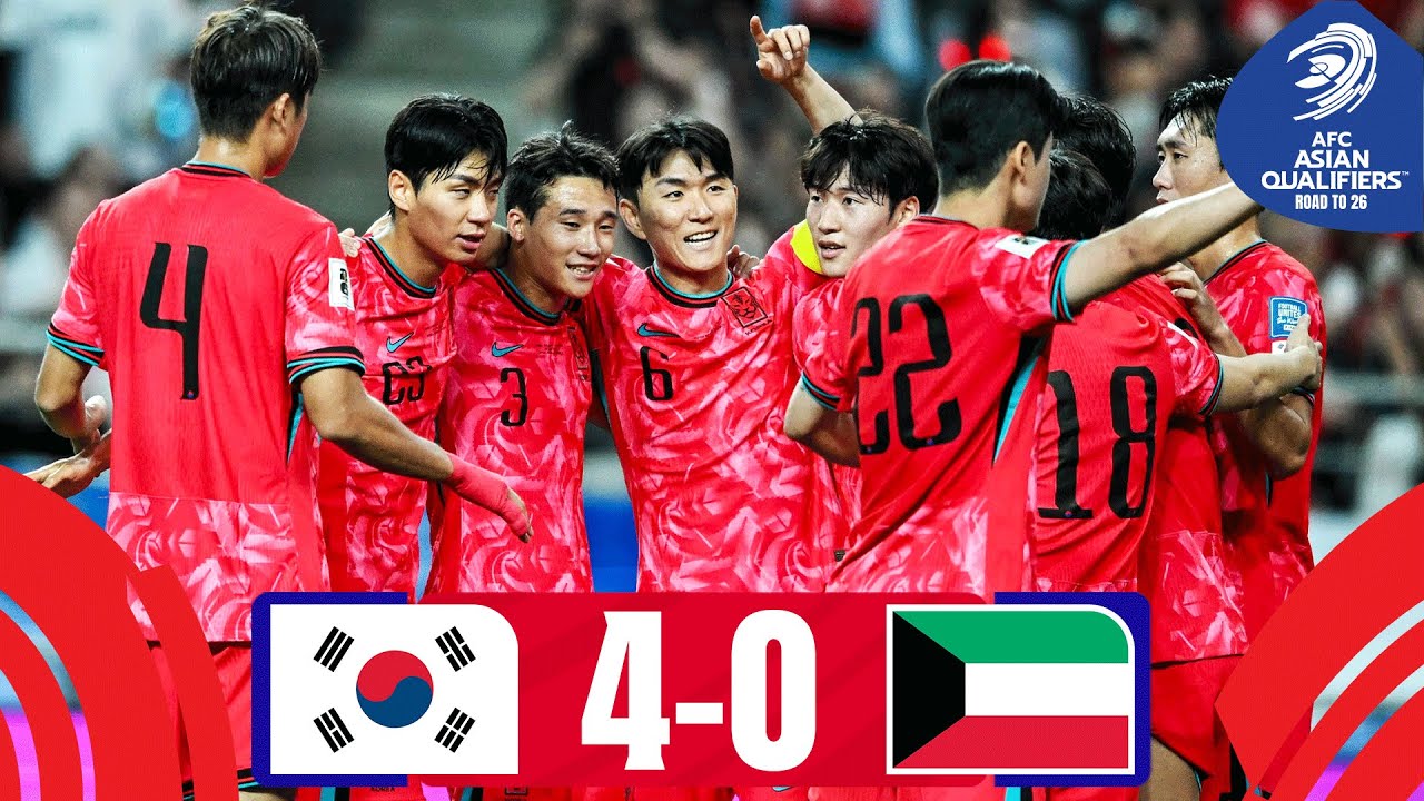 Korea Republic top group in style! | Korea Republic - Kuwait | Highlights #AsianQualifiers - RT 26