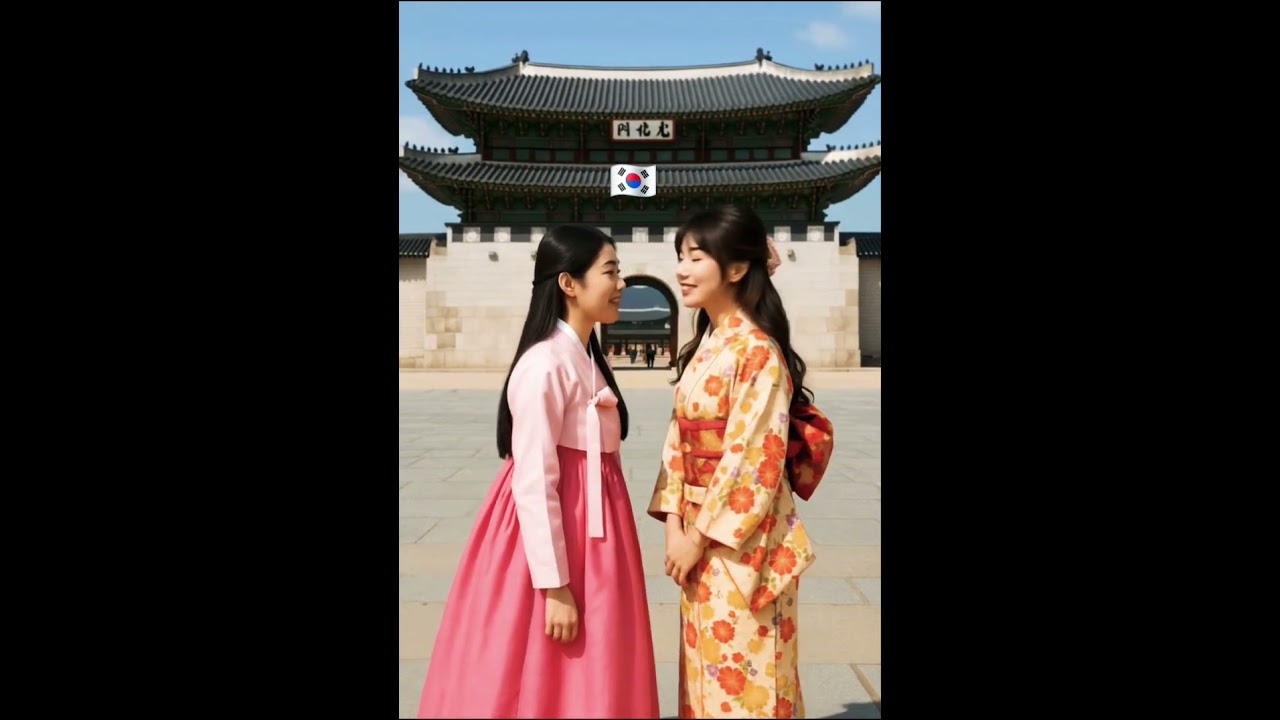 korean and Japanese girls kissing ❤️