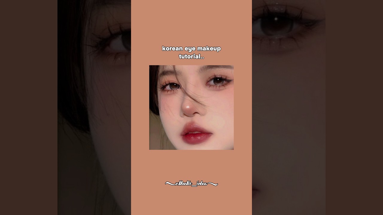 Korean eye makeup tutorial🤎🤍🩷 #love #korean #eyemakeup #tutorial