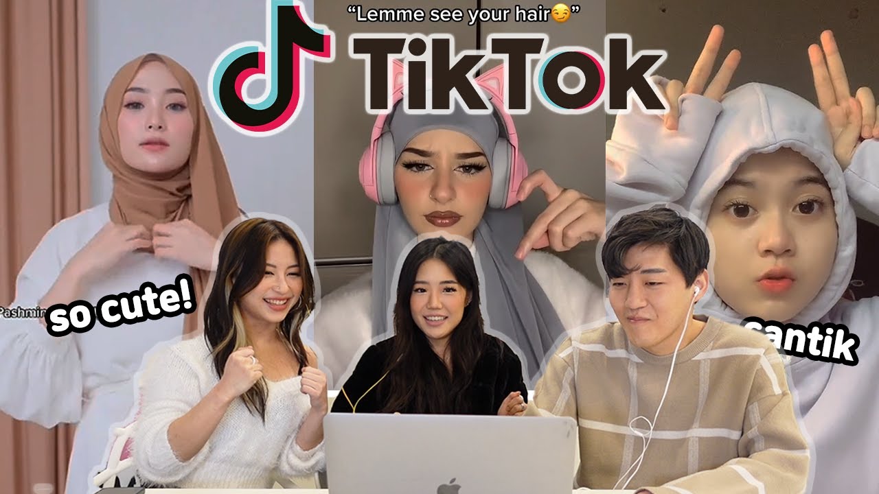 Korean girls react to Hijab Tiktok?! *cantik